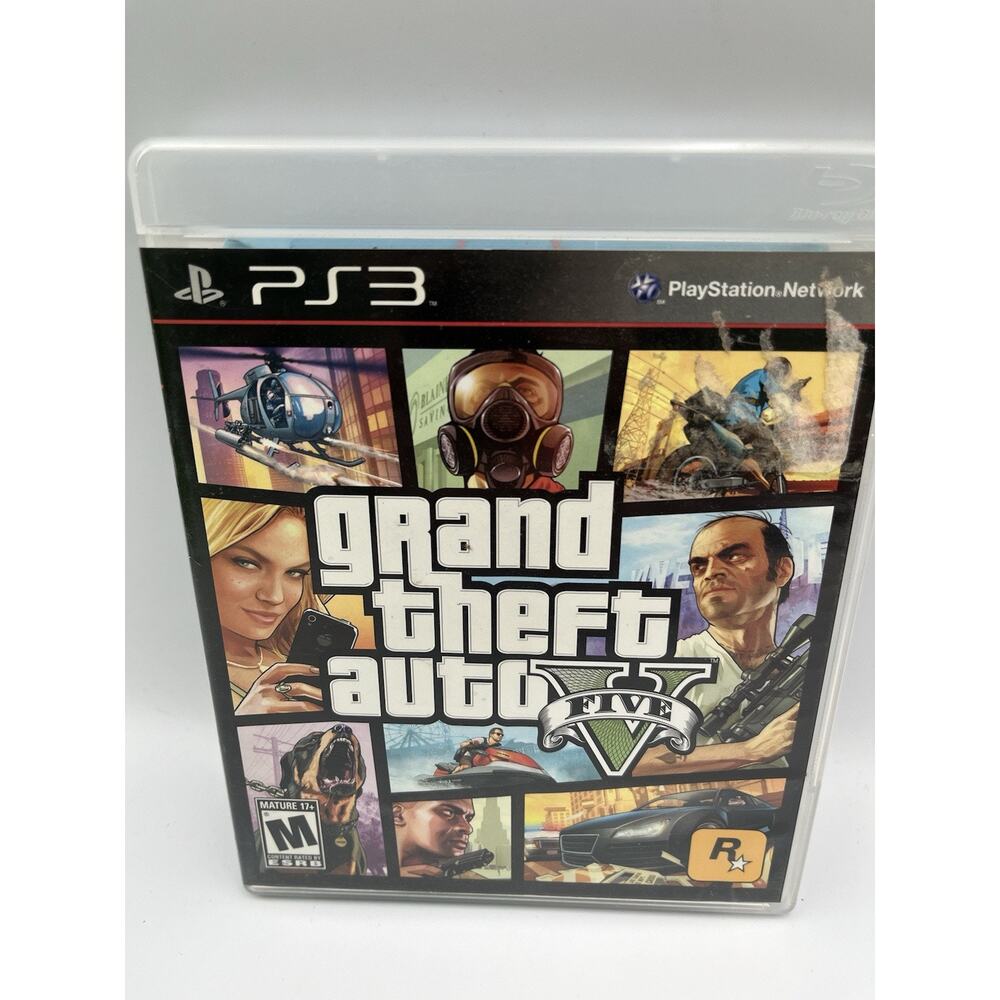 Grand Theft Auto V (PlayStation 3, 2013) GTA 5 Complete With Map